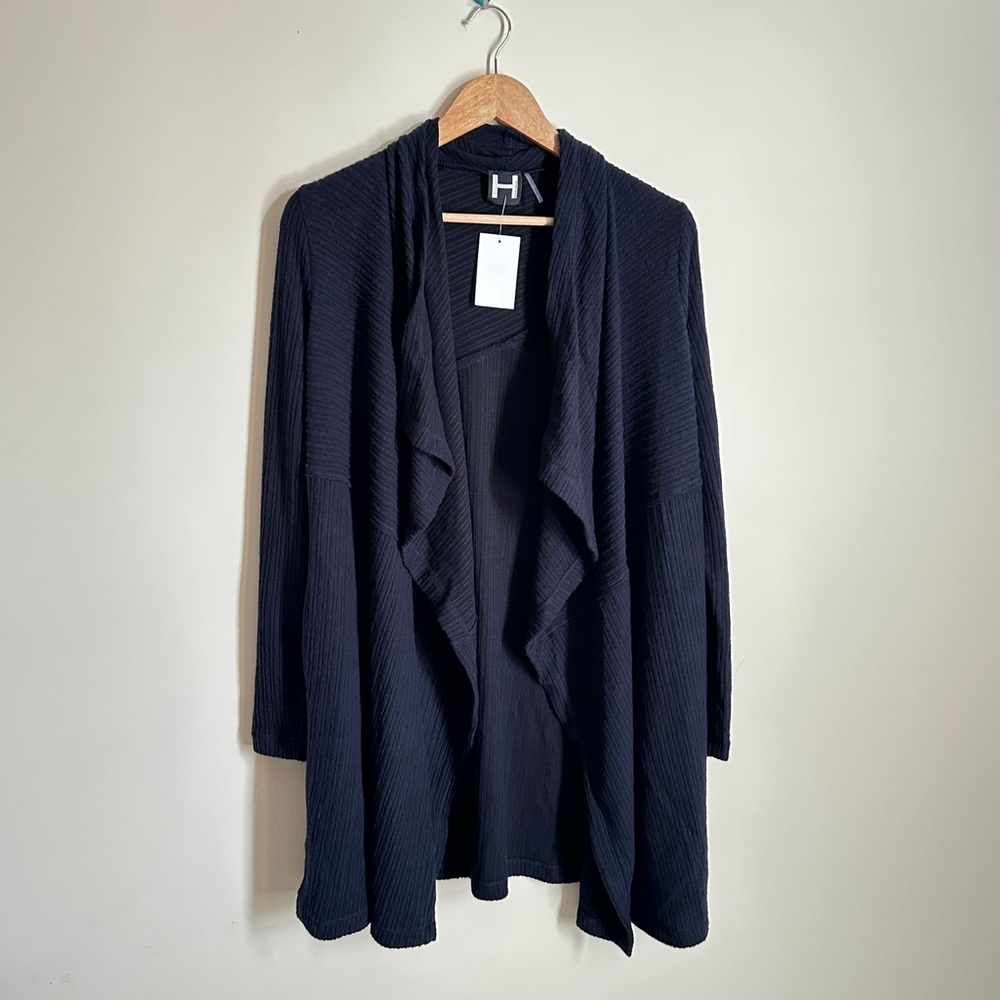 H by Bordeaux Navy Open Front Cardigan – XS – Brand New with Tags